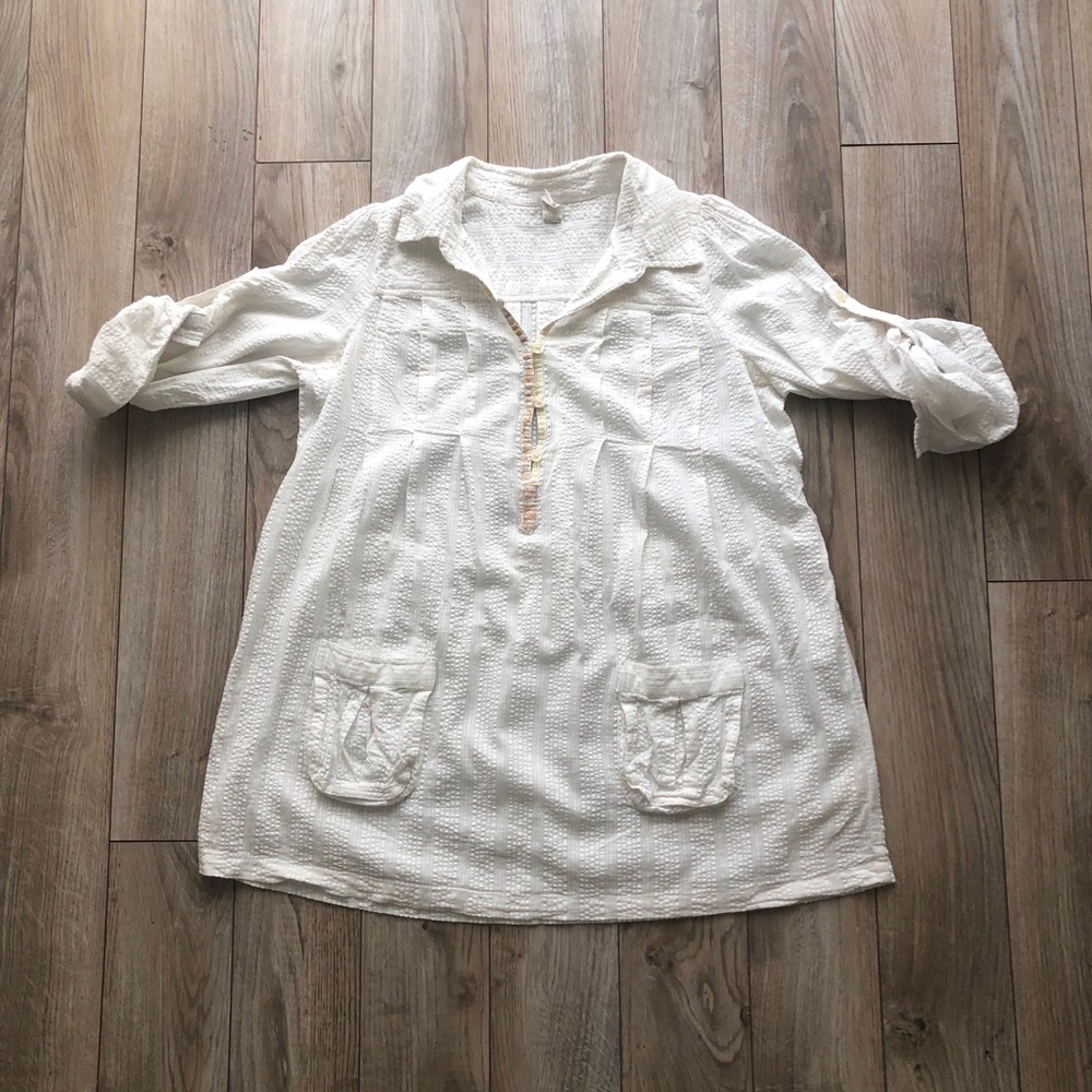 Free People white button up blouse - Size 6